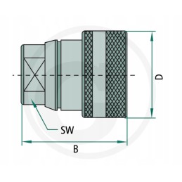 Quick connect brake socket m18x1 5