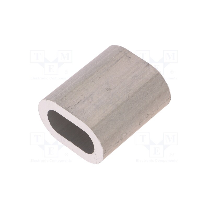 1 pcs x DROMET - ZLA12 - Ferrule, aluminium, for rope, Ørope: 12mm, L: 42mm