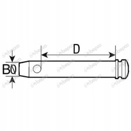 Upper link pin cat 1 l 57 mm oe 19 mm