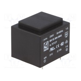 1 pcs x HAHN - BV EI 304 2843 - Transformer: encapsulated, 2.1VA, 230VAC, 21V, 100mA, PCB, BVEI