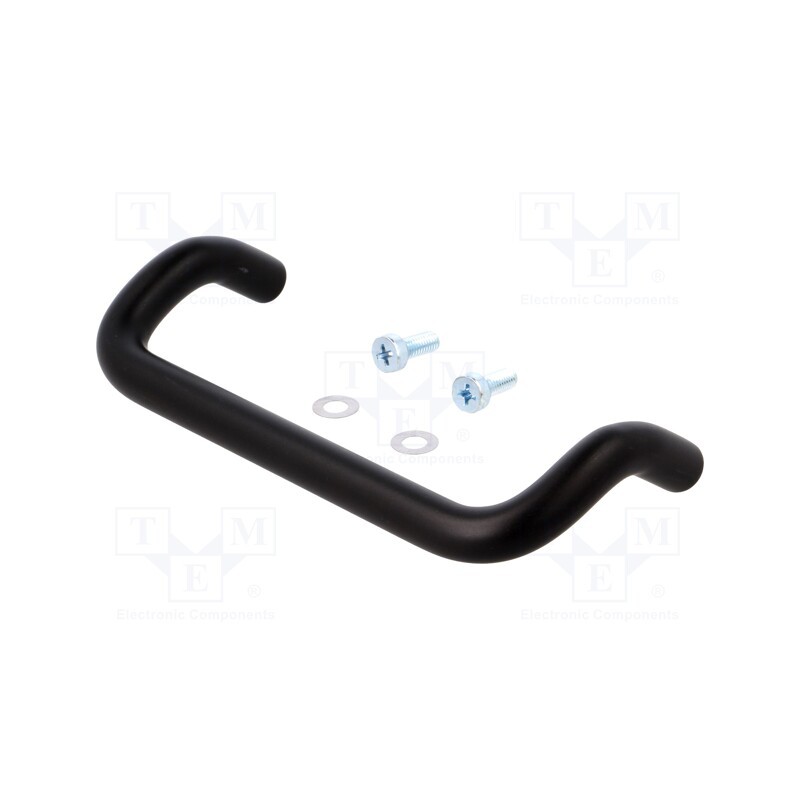 1 pcs x MENTOR - 3313.1203 - Handle, aluminium, black, H: 40mm, L: 120mm, W: 11mm