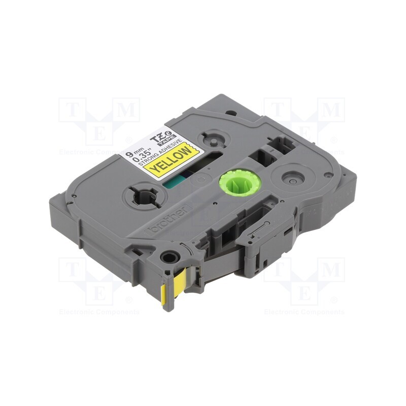 1 pcs x BROTHER - TZE-S621 - Tape, 9mm, 8m, yellow, Character colour: black, laminated,glued