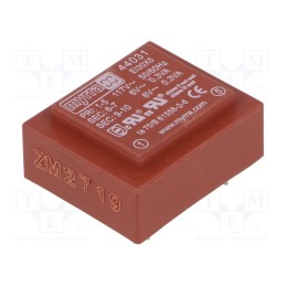 1 pcs x MYRRA - 44031 - Transformer: encapsulated, 0.6VA, 117VAC, 6V, 6V, 50mA, 50mA, PCB