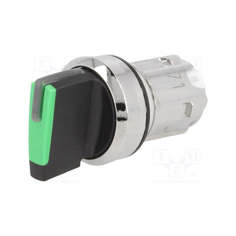 1 pcs x SIEMENS - 3SU1052-2BF40-0AA0 - Switch: rotary, 22mm, Stabl.pos: 2, green, depending on the holder