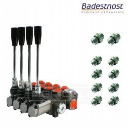 Hydraulic distributor, 4 sections, 40l connections