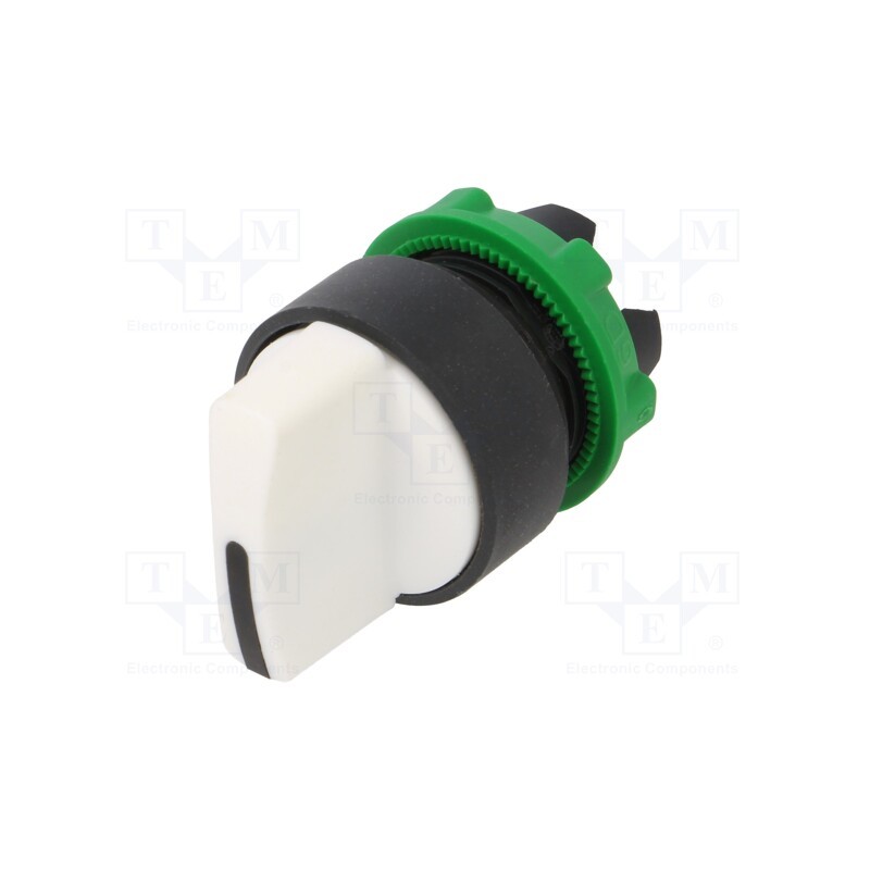 1 pcs x SCHNEIDER ELECTRIC - ZB5AD201 - Switch: rotary, 22mm, Stabl.pos: 2, white, none, IP66, prominent
