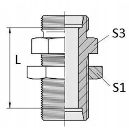 Gss8lgp straight bulkhead connector m14x1 5 8l
