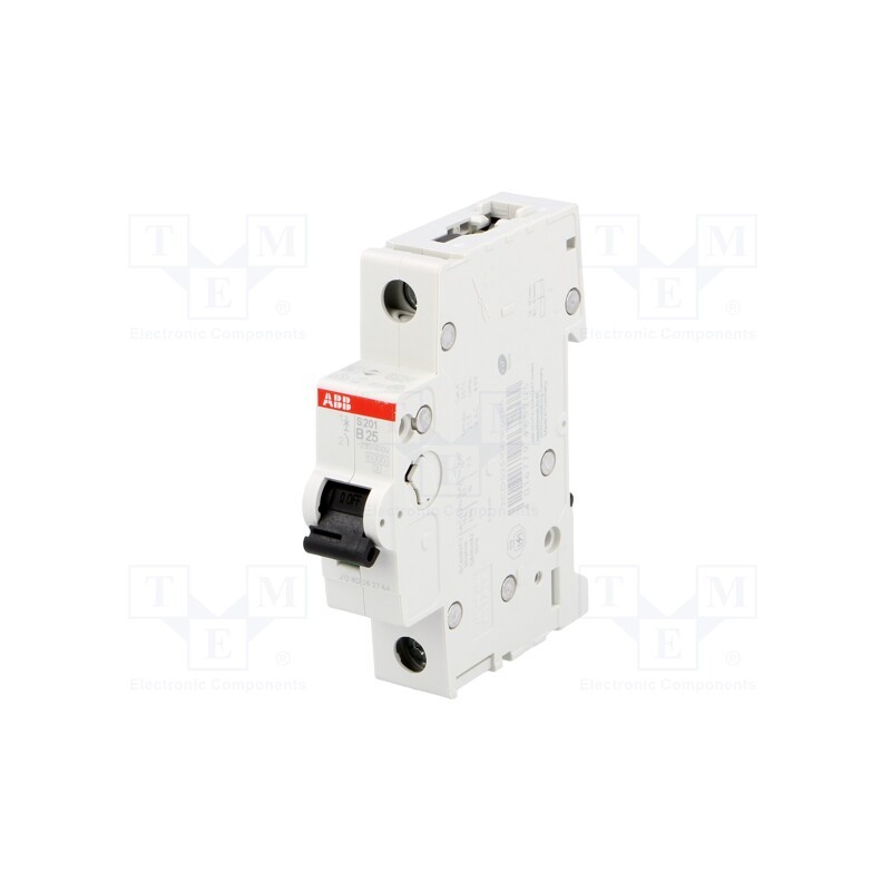 1 pcs x ABB - 2CDS251001R0255 - Circuit breaker, 230/400VAC, Inom: 25A, Poles: 1, Charact: B, 6kA