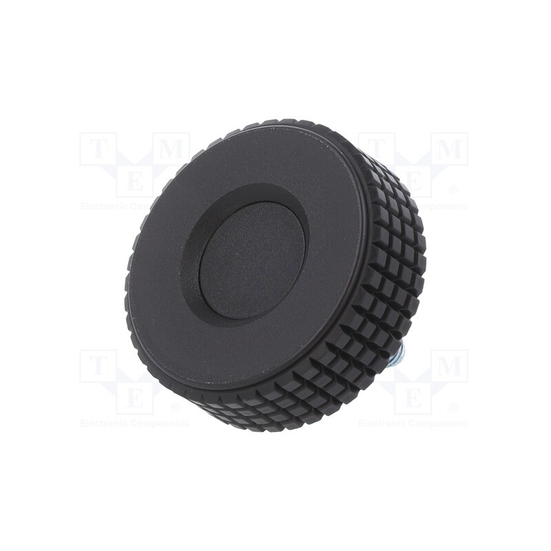 1 pcs x ELESA+GANTER - MBT.40 P-M6X10-C9 - Knob, Ø: 39.5mm, Ext.thread: M6, 10mm, H: 26.5mm, technopolymer PP
