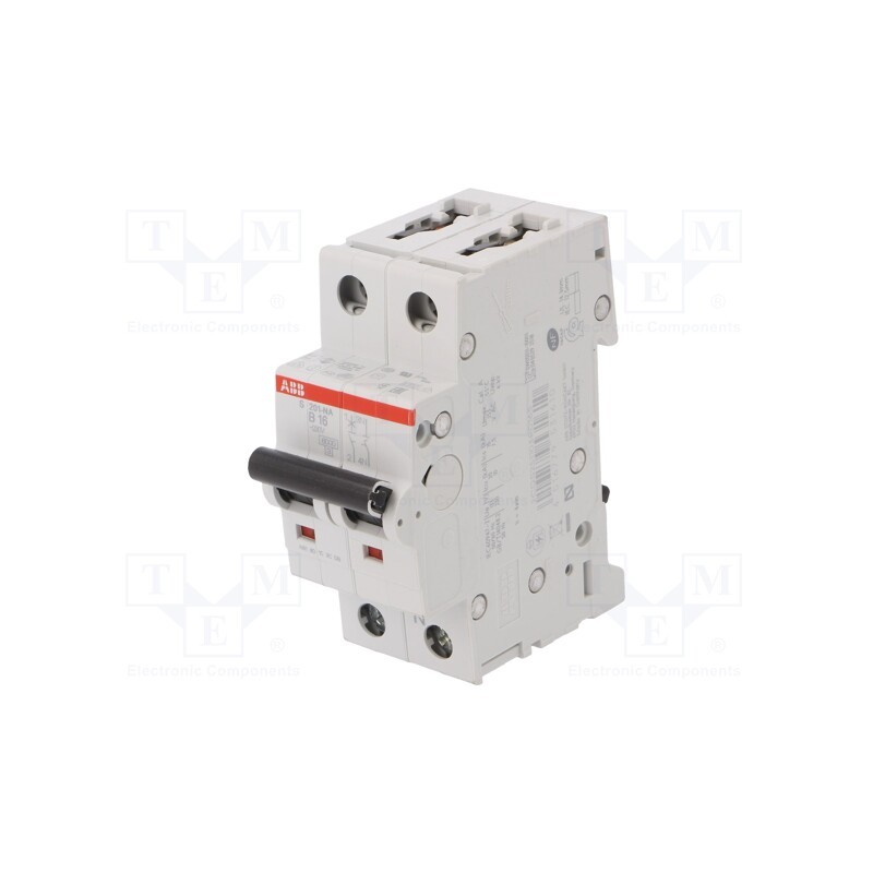 1 pcs x ABB - 2CDS251103R0165 - Circuit breaker, 230/400VAC, Inom: 16A, Poles: 1+N, Charact: B, 6kA