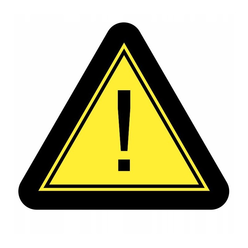 Sticker sign warning general danger 12 cm