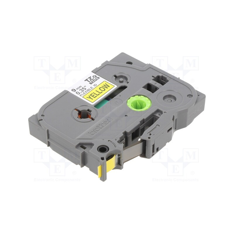 1 pcs x BROTHER - TZE-FX621 - Tape, 9mm, 8m, yellow, Character colour: black