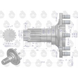 Rear wheel shaft C 330 original Ursus