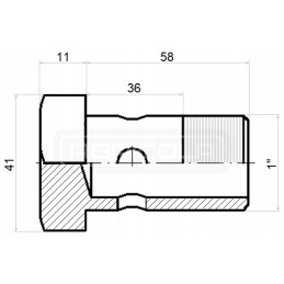 Eye bolt g1 h 36mm l 58mm hydrolider