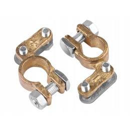 Set of brass battery terminals and kit