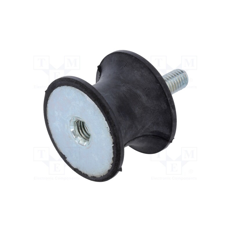 1 pcs x ELESA+GANTER - DVC.2-40-25-30-M8-23-55 - Vibration damper, M8, Ø: 40mm, rubber, L: 30mm, Thread len: 23mm