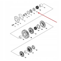 Tb550 372 08 end shaft retaining ring