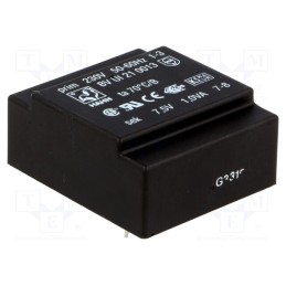 1 pcs x HAHN - BV UI 21 0013 - Transformer: encapsulated, 1VA, 230VAC, 7.5V, 133mA, PCB, BVUI