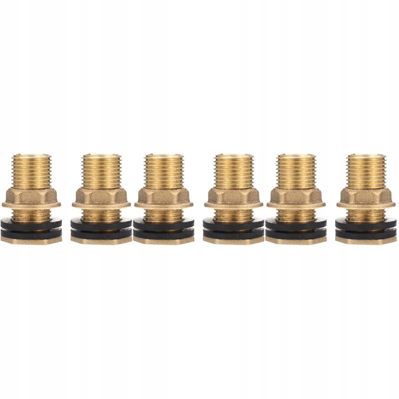 Water tank connector brass bulkhead connector 6 pcs