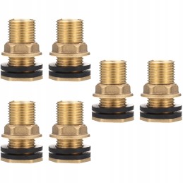 Water tank connector brass bulkhead connector 6 pcs