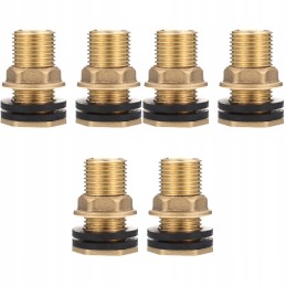 Water tank connector brass bulkhead connector 6 pcs
