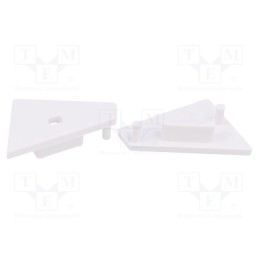 1 pcg x TOPMET - A4970001 - Cap for LED profiles, white, 20pcs, ABS, GEN2,with hole, CORNER14