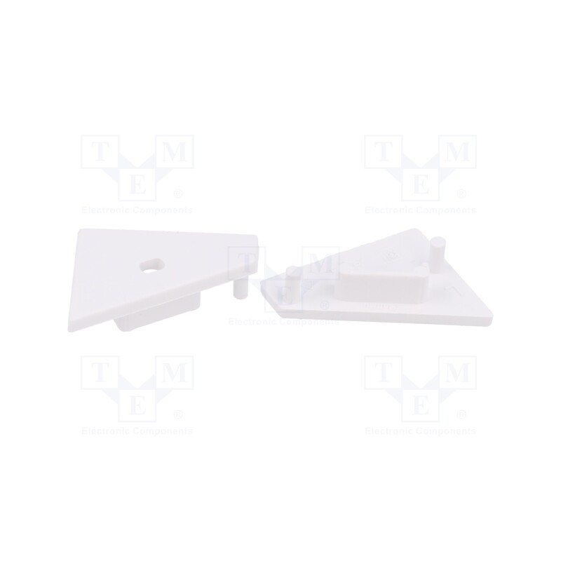 1 pcg x TOPMET - A4970001 - Cap for LED profiles, white, 20pcs, ABS, GEN2,with hole, CORNER14