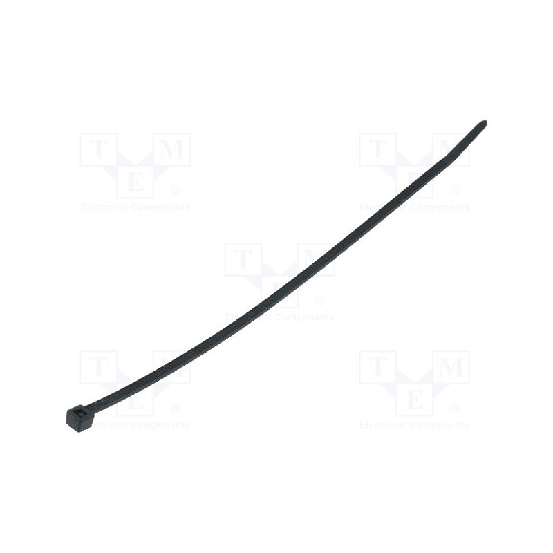 100 pcs x HELLERMANNTYTON - 111-03450 - Cable tie, L: 198mm, W: 3.5mm, polyamide, 135N, black, Ømax: 50mm