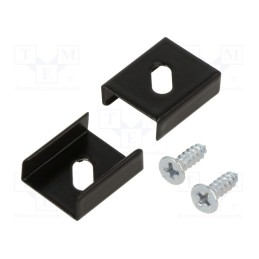 1 pcg x TOPMET - 89270002 - Flexible mounting plate Z, black, 20pcs, stainless steel