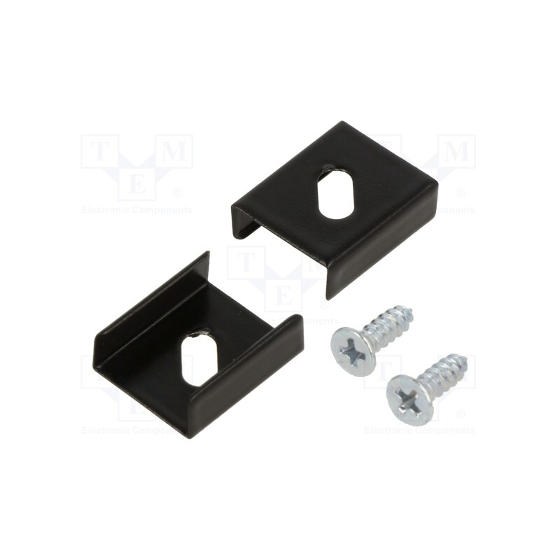 1 pcg x TOPMET - 89270002 - Flexible mounting plate Z, black, 20pcs, stainless steel