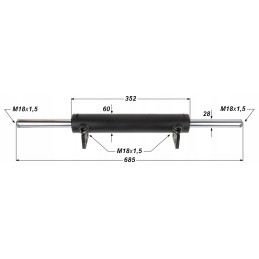 Transverse power steering cylinder c 385 without drive