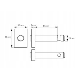 Leveling hanger pin 20 1x82mm vlk7018