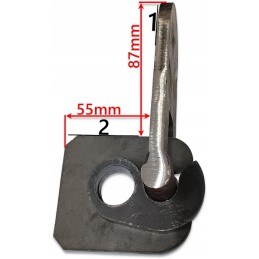 Bottom hinge, straight lower side opening, diameter 22
