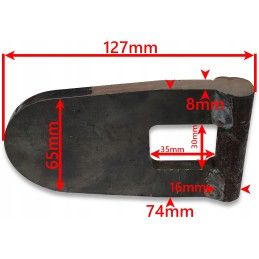 Bottom hinge, straight lower side opening, diameter 22