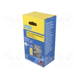 1 pcg x RAPID - 5001438 - Rivet, aluminium, Rivet diam: 4.8mm, L.rivet: 16mm, 300pcs.