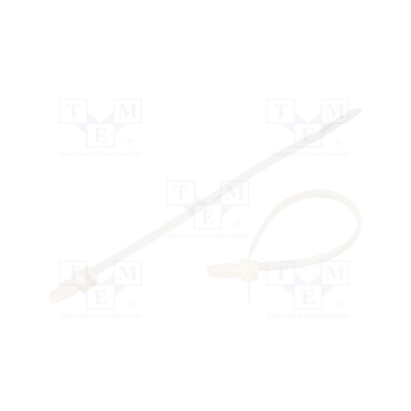 100 pcs x BM GROUP - BMBP1536 - Cable tie, with fixing lugs, L: 155mm, W: 3.6mm, polyamide, 180N