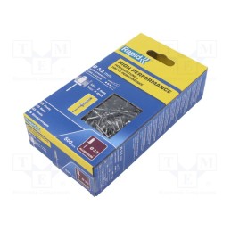 1 pcg x RAPID - 5001431 - Rivet, aluminium, Rivet diam: 3.2mm, L.rivet: 8mm, 500pcs.