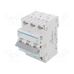 1 pcs x HAGER - MBS316 - Circuit breaker, 230/400VAC, Inom: 16A, Poles: 3, Charact: B, 6kA