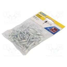 1 pcg x RAPID - 5000380 - Rivet, aluminium, Rivet diam: 4.8mm, L.rivet: 10mm, 100pcs.
