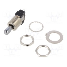 1 pcs x KNITTER-SWITCH - MTG 106 H - Switch: toggle, Pos: 3, SPDT, (ON)-OFF-ON, 6A/125VAC, 6A/6VDC, 20mΩ