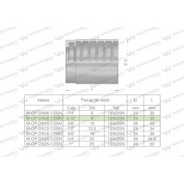 Universal sleeve for hoses dn08 1sn 2sn perfect s