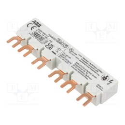 1 pcs x ABB - 1SAM201906R1102 - Busbar, 10mm2, Poles: 3, 690VAC, 250VDC, 6kV, Inom: 65A, fork