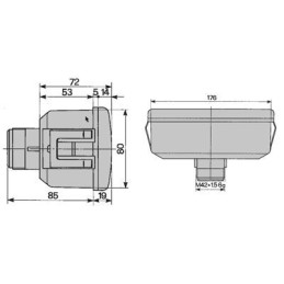 Left rear lamp cover Deutz Lamborghini same
