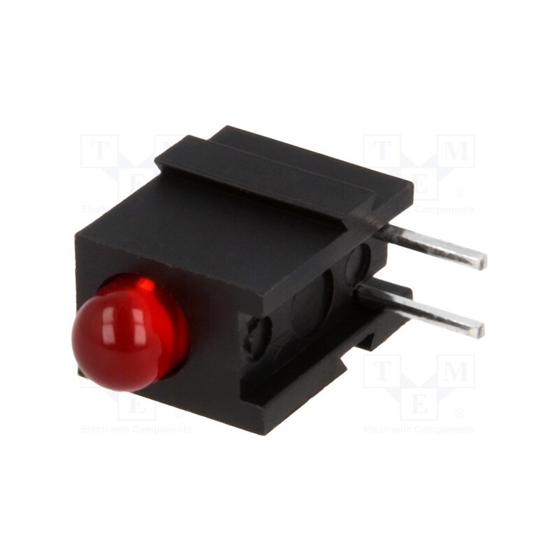 2 pcs x KINGBRIGHT ELECTRONIC - L-1384AL/1ID - LED, in housing, red, 3.4mm, No.of diodes: 1, 20mA, 60°, 2÷2.5V