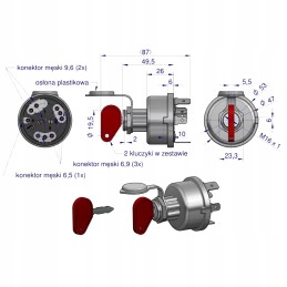 Heating and starting switch, ignition switch mf3 3p exp