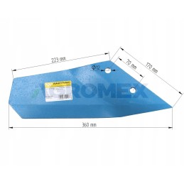 Short bent plowshare P Lemken 3374418 Warynski