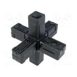 1 pcs x ELESA+GANTER - 430141 -AS - Mounting coupler, for profiles, Mat: polyamide, -30÷100°C, I: 77mm