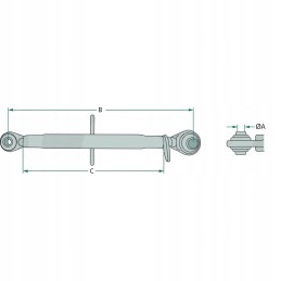 Central link c 360 with M27x3 pins