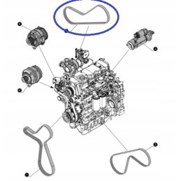 Air conditioning belt 84344776 new holland cnh