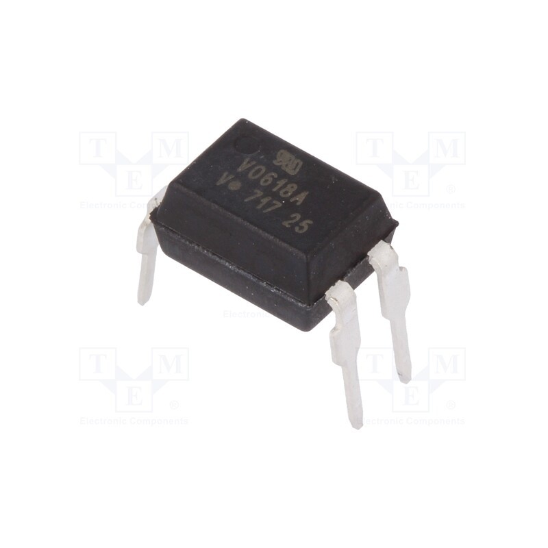 2 pcs x VISHAY - VO618A - Optocoupler, THT, Ch: 1, OUT: transistor, Uinsul: 5.3kV, Uce: 80V